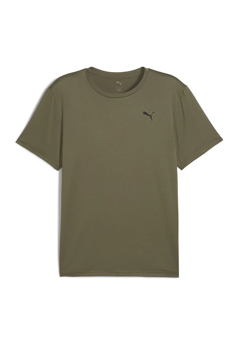 Tricou cu detaliu logo pentru fitness Essentials, Kaki inchis