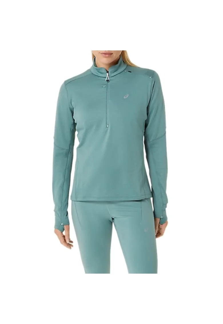 Bluza alergare dama  Road Winter 1/2 Zip FW 2024, Albastru