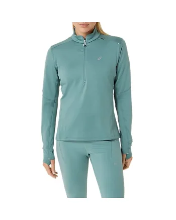 Bluza alergare dama  Road Winter 1/2 Zip FW 2024, Albastru