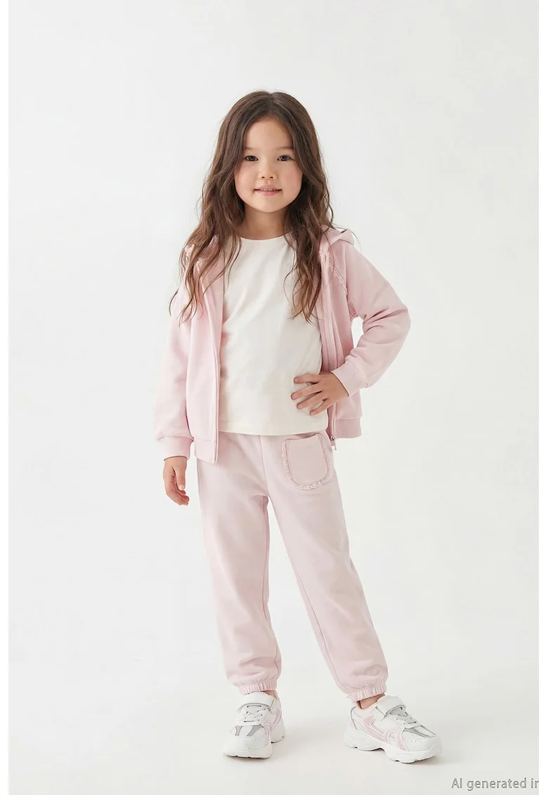 Pantaloni de trening regular fit, Roz pastel