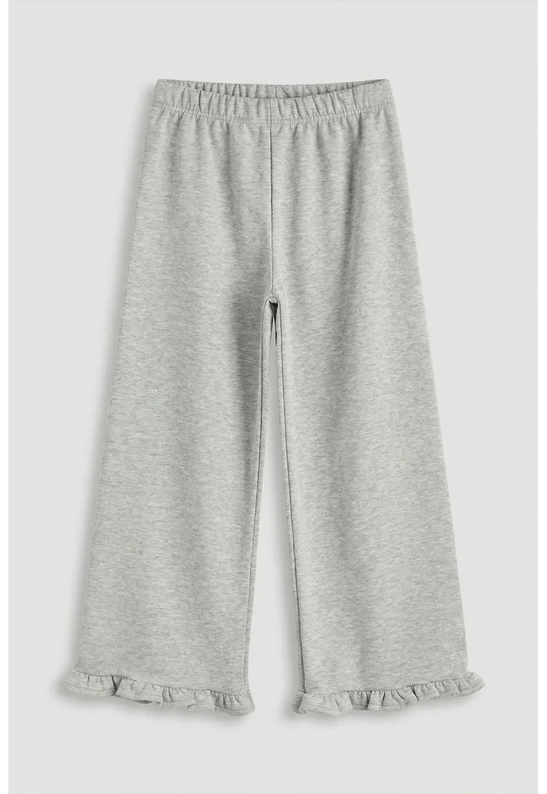 Pantaloni de trening regular fit cu model uni, Gri melange
