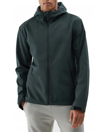 Jacheta softshell cu gluga, rezistenta la vant