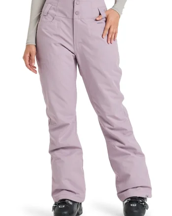 Pantaloni cu finisaj rezistent la apa pentru ski Diversion, Lila pal