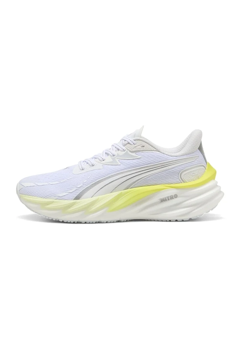 Pantofi Velocity Nitro 4 pentru alergare cu logo, Alb/Gri deschis/Galben pai