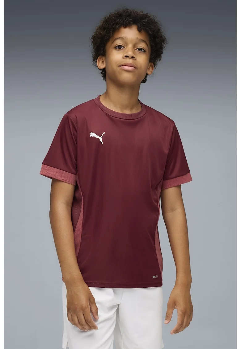 Tricou cu logo pentru fotbal teamGOAL, Visiniu/Rosu capsuna