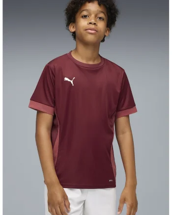 Tricou cu logo pentru fotbal teamGOAL, Visiniu/Rosu capsuna