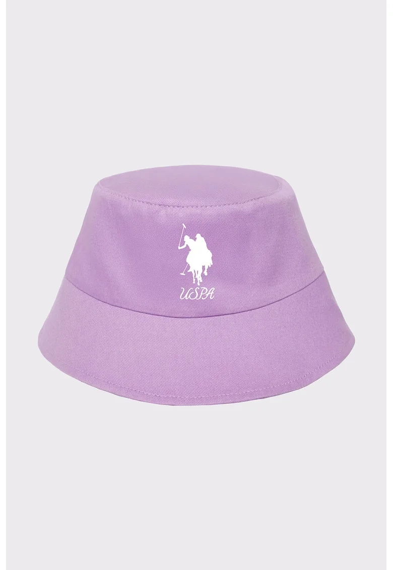 Palarie bucket cu detaliu logo, Lila