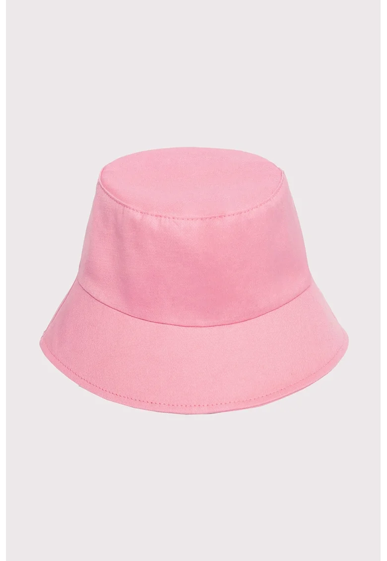 Palarie bucket cu logo, Roz pastel