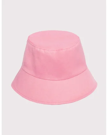 Palarie bucket cu logo, Roz pastel