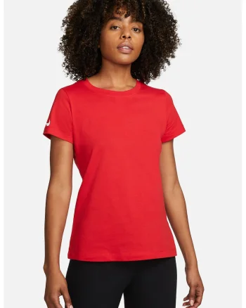 Tricou de bumbac cu decolteu la baza gatului, pentru fotbal, Rosu