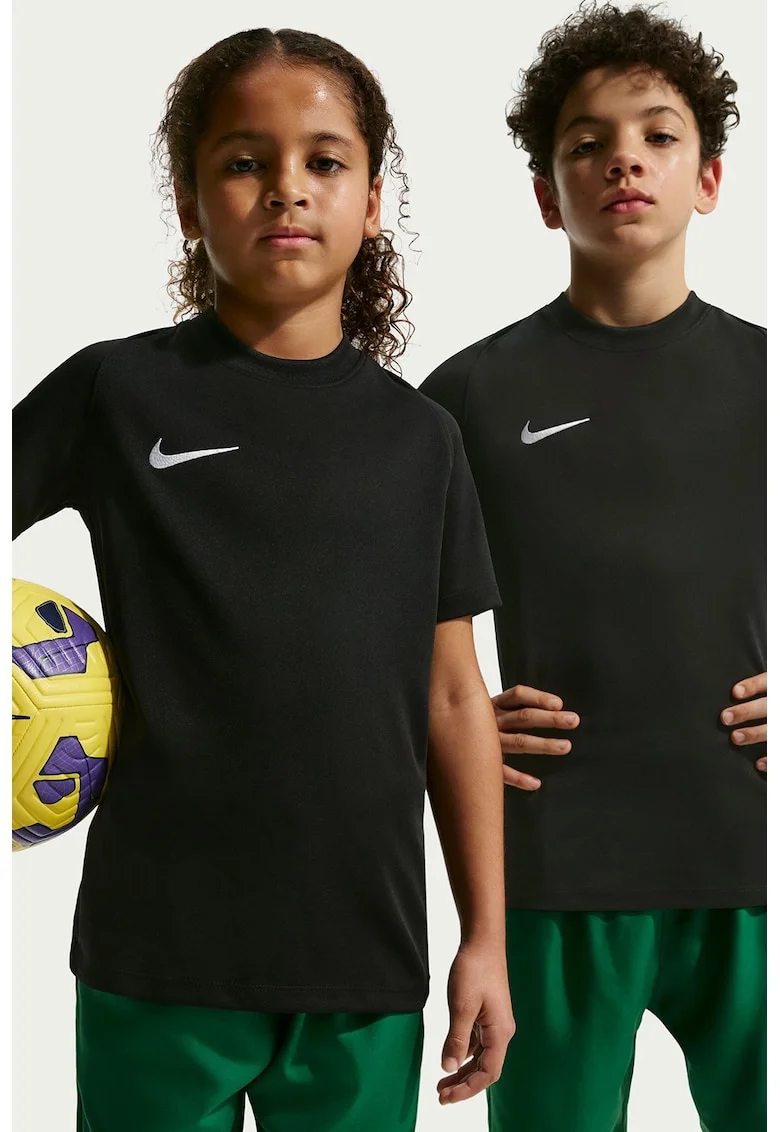 Tricou cu tehnologie Dri Fit si maneci raglan pentru fotbal Park VIII, Negru