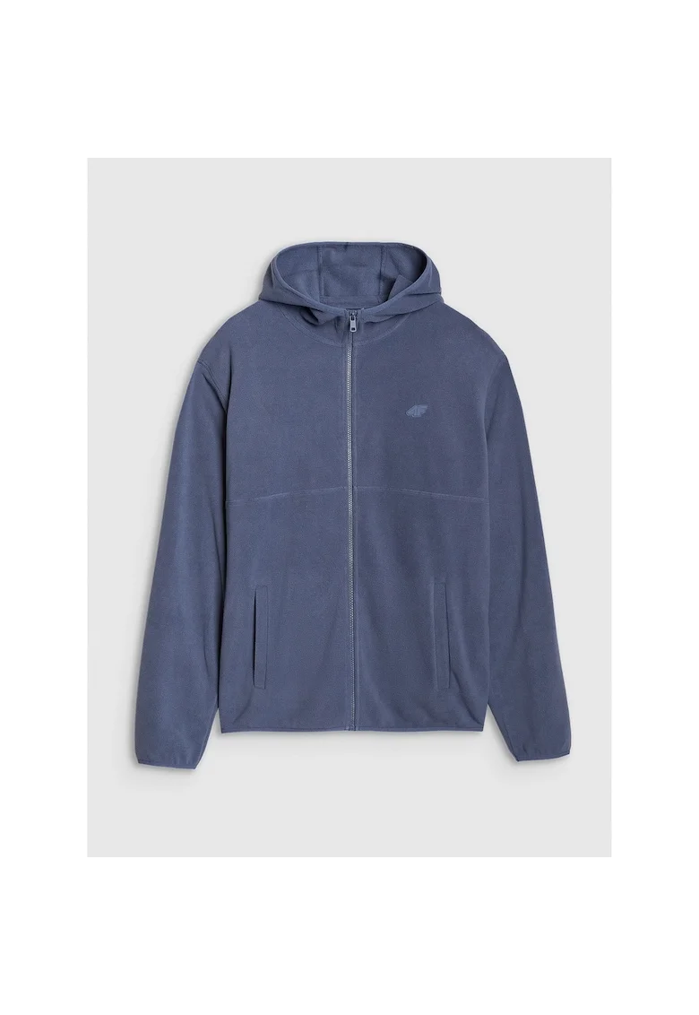 Hanorac Fleece Barbati  Sportiv, Albastru marin, Poliester