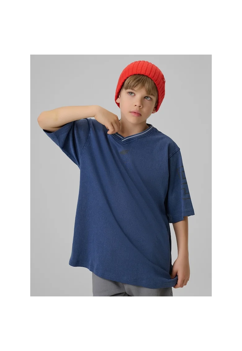 Tricou copii  lejer, imprimeu, bleumarin, bumbac