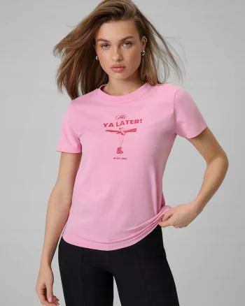 Tricou dama,  roz, bumbac