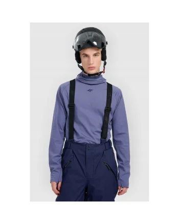 Bluza termica  pentru barbati, bleumarin, cu gluga, uscare rapida, 4FWarm, poliester