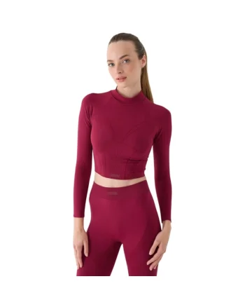 Bluza sport dama,  maneca lunga, rosu, material confortabil,