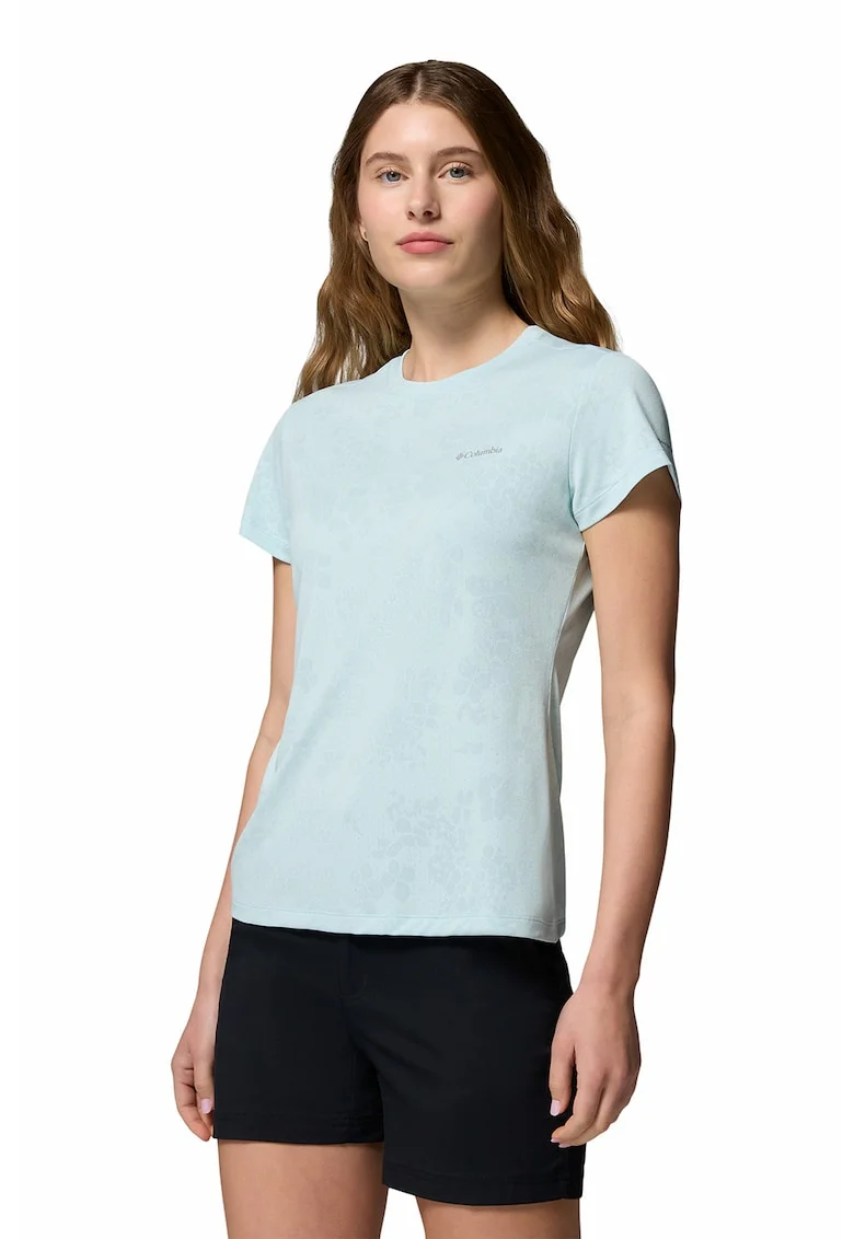 Tricou cu decolteu la baza gatului pentru drumetii Bluebird Canyon II, Albastru glaciar