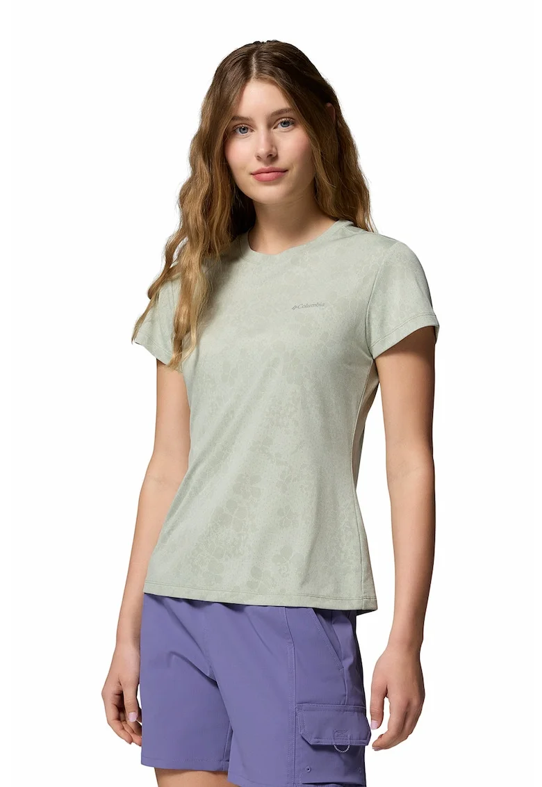 Tricou cu decolteu la baza gatului pentru drumetii Bluebird Canyon II, Verde pal