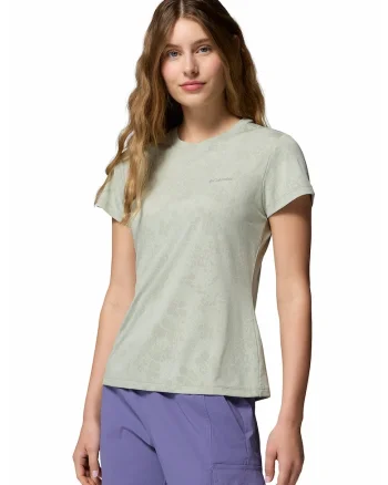 Tricou cu decolteu la baza gatului pentru drumetii Bluebird Canyon II, Verde pal