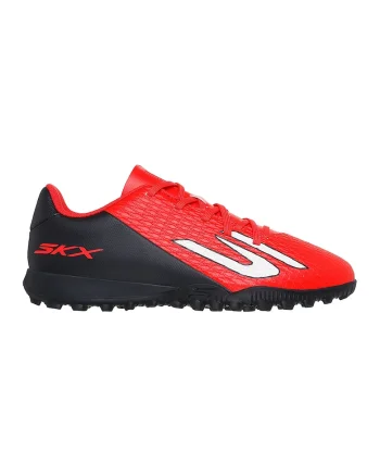 Pantofi SKX 2 Jr cu logo pentru fotbal, Alb/Negru/Rosu vermillion