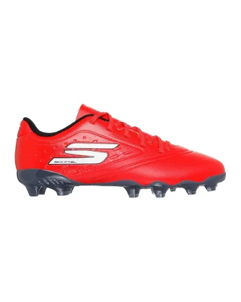 Pantofi Razor 1.5 Jr cu logo si crampoane pentru fotbal, Alb/Rosu vermillion