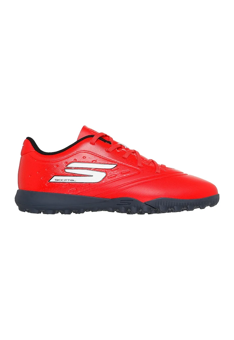 Pantofi Razor 1.5 Jr cu logo pentru fotbal, Alb/Rosu vermillion