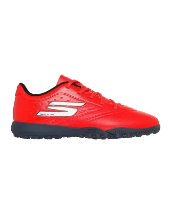Pantofi Razor 1.5 Jr cu logo pentru fotbal, Alb/Rosu vermillion