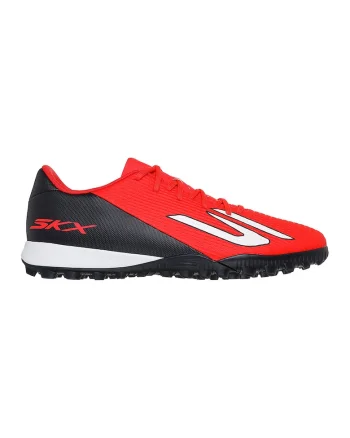 Pantofi Skx 2 Club Turf pentru fotbal, Alb/Negru/Rosu vermillion