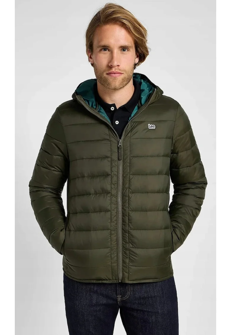 Geaca barbati,  LIGHT PUFFER JACKET, mulata, verde, bumbac