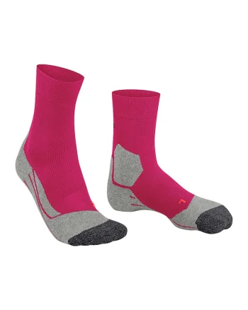 Sosete lungi pentru alergare, cu amortizare intensa RU3 Comfort, Gri/Fucsia
