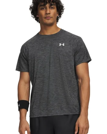 Tricou lejer texturat pentru antrenament Tech™, Alb/Negru