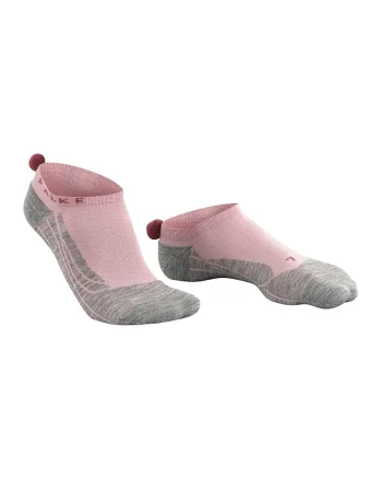 Sosete foarte scurte cu ciucure, pentru golf GO2 Pompom, Gri/Roz pastel