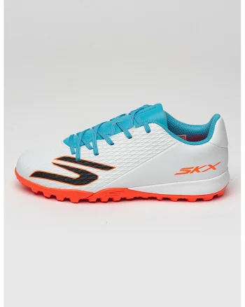 Pantofi SKX 2 Jr cu logo pentru fotbal, Alb/Albastru deschis