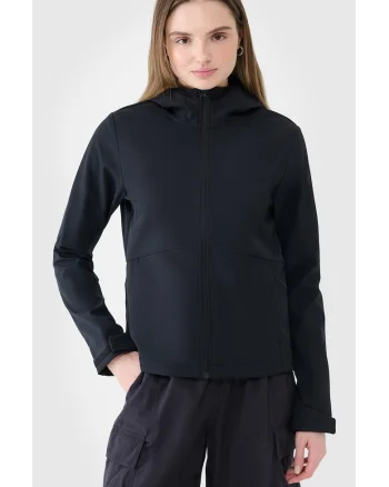 Jacheta Softshell  neagra, gluga reglabila, rezistenta la vant, membrana NeoDry 5000