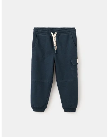 Pantaloni cargo cu talie ajustabila, Albastru ultramarin