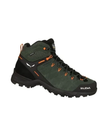 Bocanci barbati,  Textil, piele, Verde/Negru