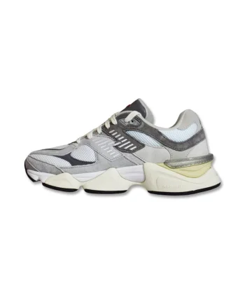 Pantofi sport unisex de piele intoarsa cu garnituri de material textil 9060, Gri