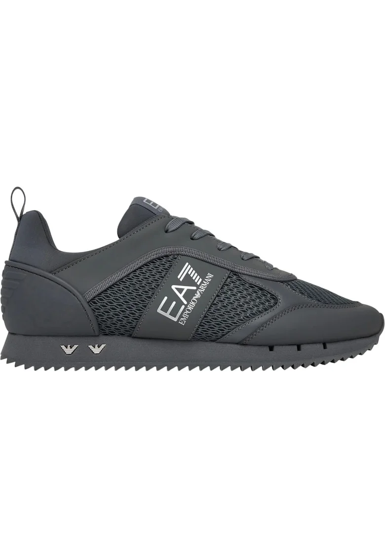 Pantofi sport  EA7 Black&White Mesh+E 55548, Negru/Argintiu