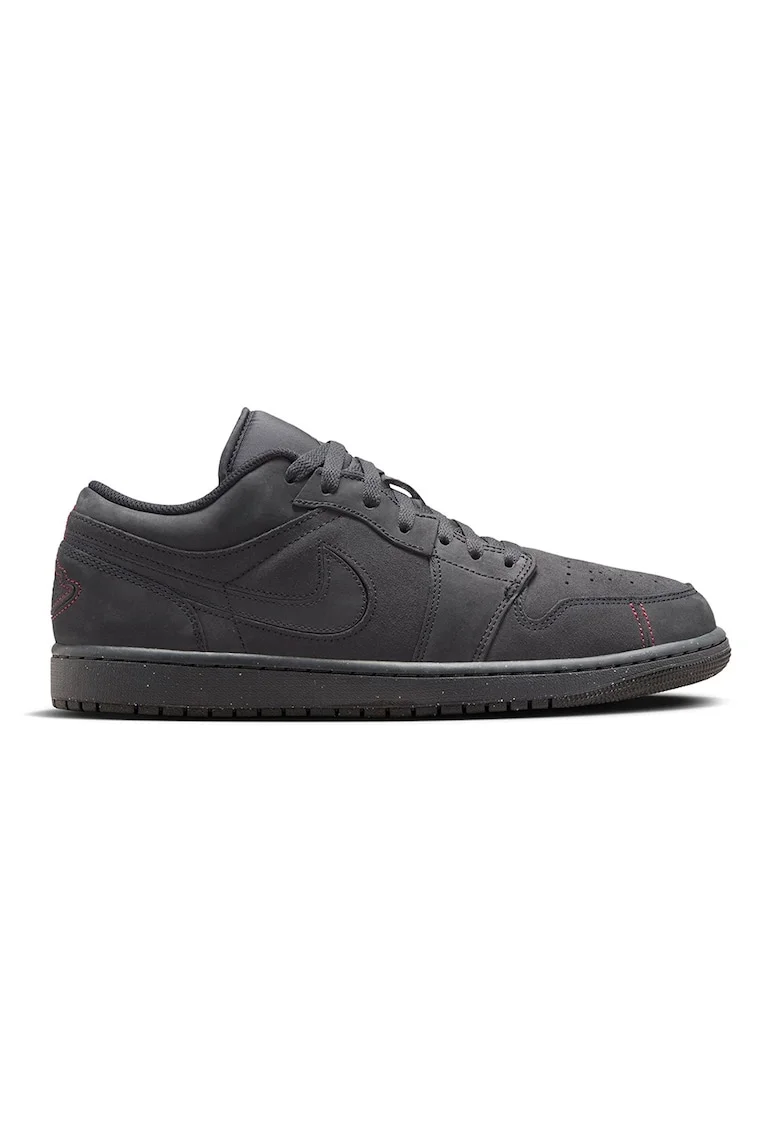 Pantofi low din piele pentru baschet Air Jordan 1, Gri antracit