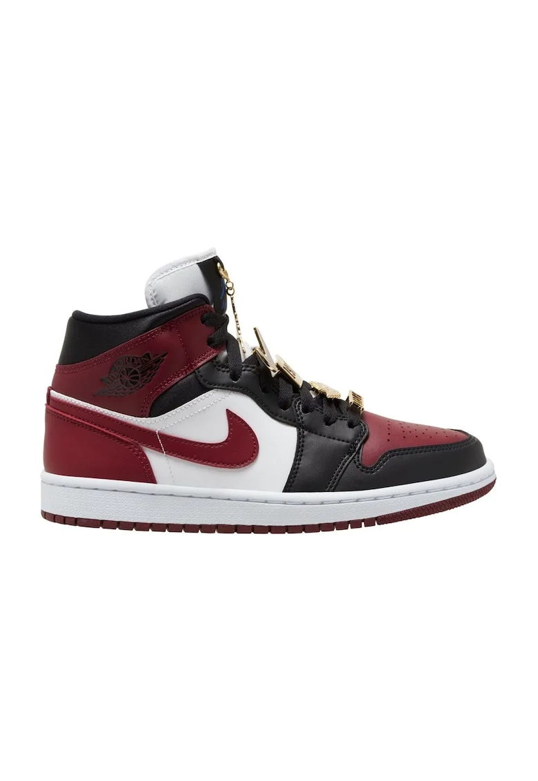 Pantofi sport  Air Jordan 1 Mid SE 56443, Visiniu/Negru