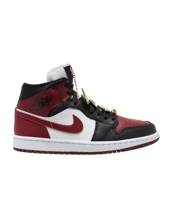 Pantofi sport  Air Jordan 1 Mid SE 56443, Visiniu/Negru