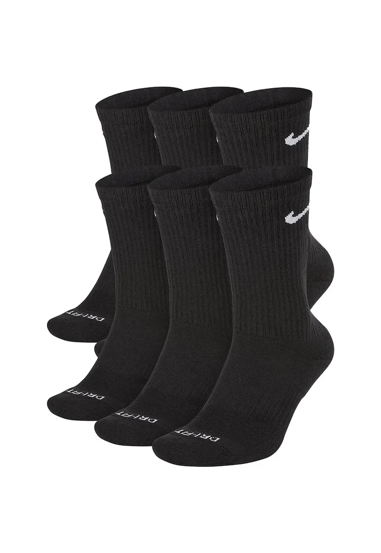 Set 6 perechi sosete  Everyday Plus Cushioned Training Crew, negru,