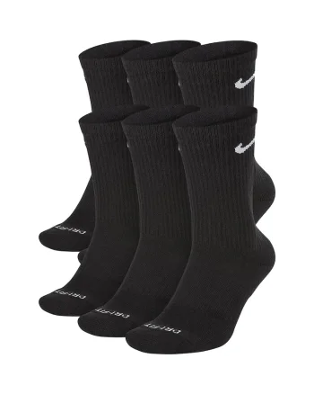 Set 6 perechi sosete  Everyday Plus Cushioned Training Crew, negru,