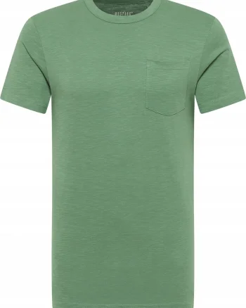 Tricou Barbati,  Amado, Regular Fit, Maneca Scurta, Decolteu Rotund, Cu Logo, Bumbac, Design Clasic, M INTL, Verde