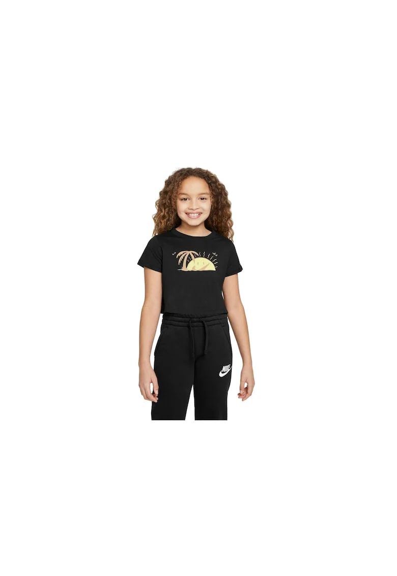 Tricou  G NSW TEE SUN SWOOSH CROP DQ4376010, Negru