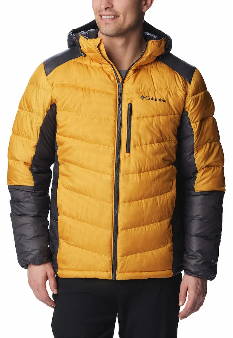Geaca cu gluga Labyrinth Loop, Negru/Galben sofran