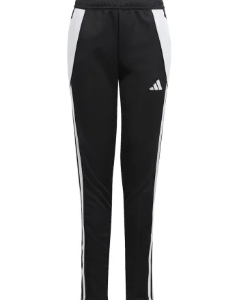 Pantaloni slim fit pentru fotbal TIRO24, Negru