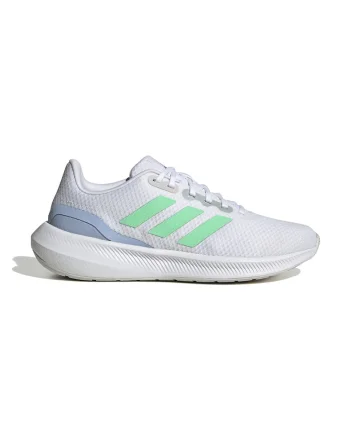 Pantofi cu insertii sintetice pentru alergare Runfalcon 3.0, Alb/Verde lime