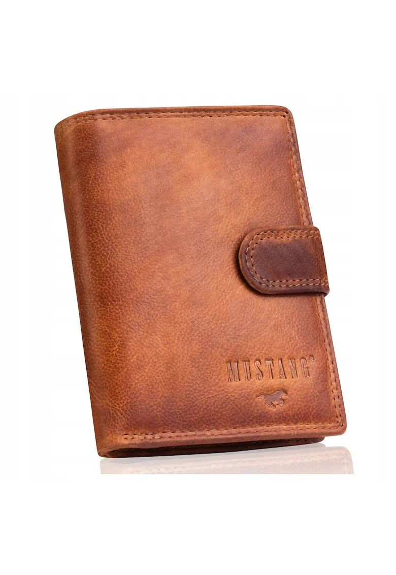 Portofel barbati,  Denimo High Wallet, piele naturala, brun, dimensiune universala