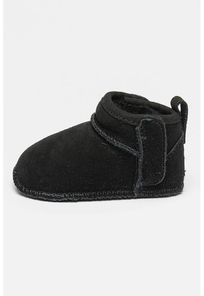 Cizme scurte de piele intoarsa Classic Ultra Mini, Negru
